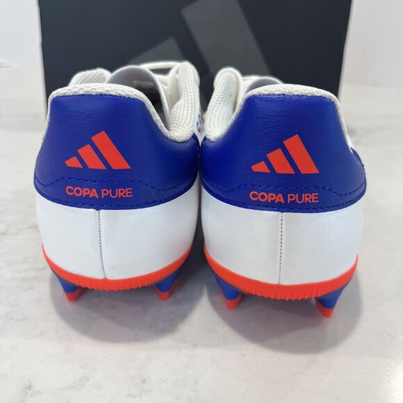 Adidas NEW Copa Pure 2 Club FG J Soccer Cleats White  Blue Solar Red Sz 6 Junior - Picture 9 of 12
